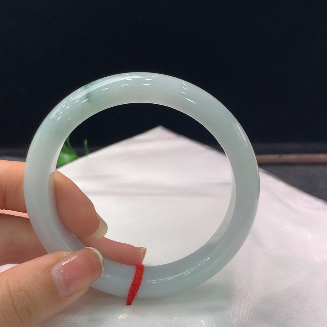翡翠手镯未镶嵌缅甸A货翡翠 飘花56 57