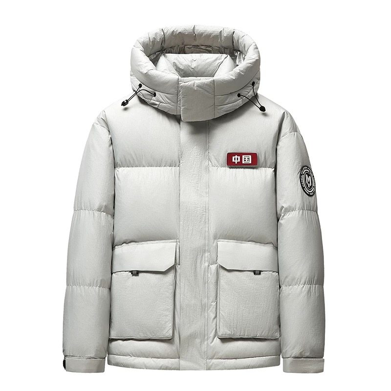 【敏敏】6828男女同款 新国标90绒子 短款工装羽绒服