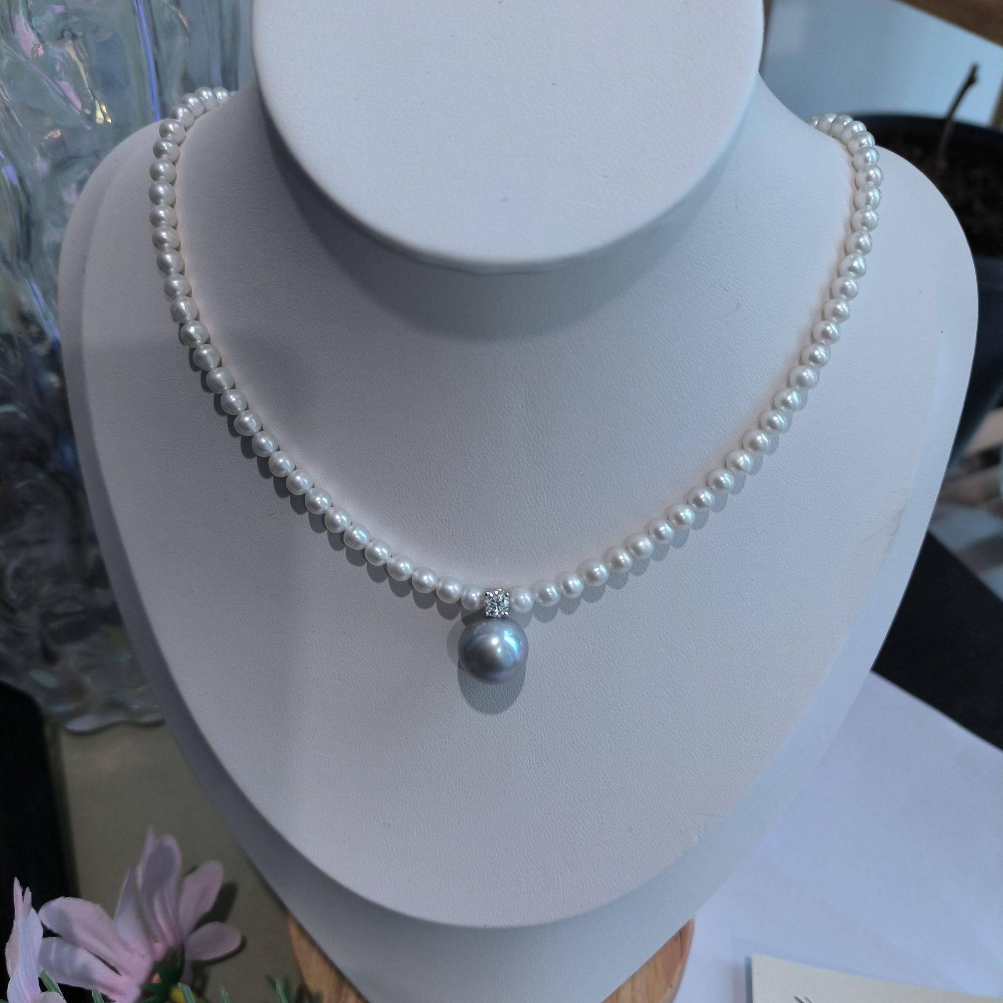 合金项链合金项链百搭经典手作珍珠饰品