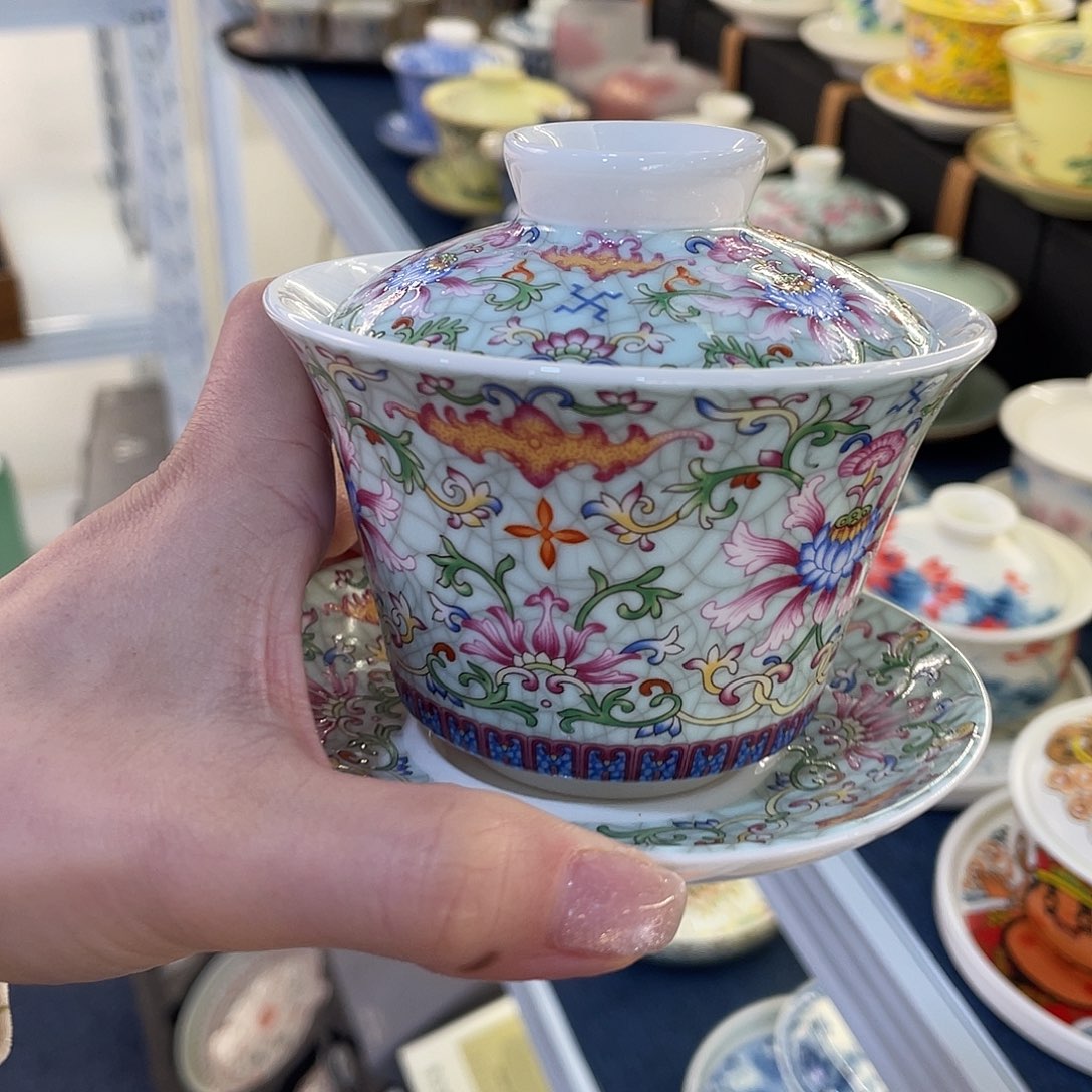 陶景德陶瓷盖碗茶具