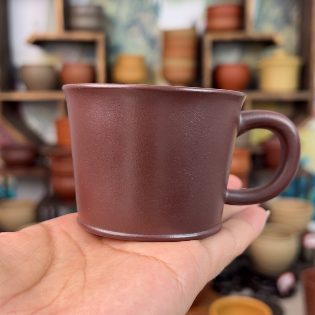 紫砂茶杯拙器甄选，纯原本矿。