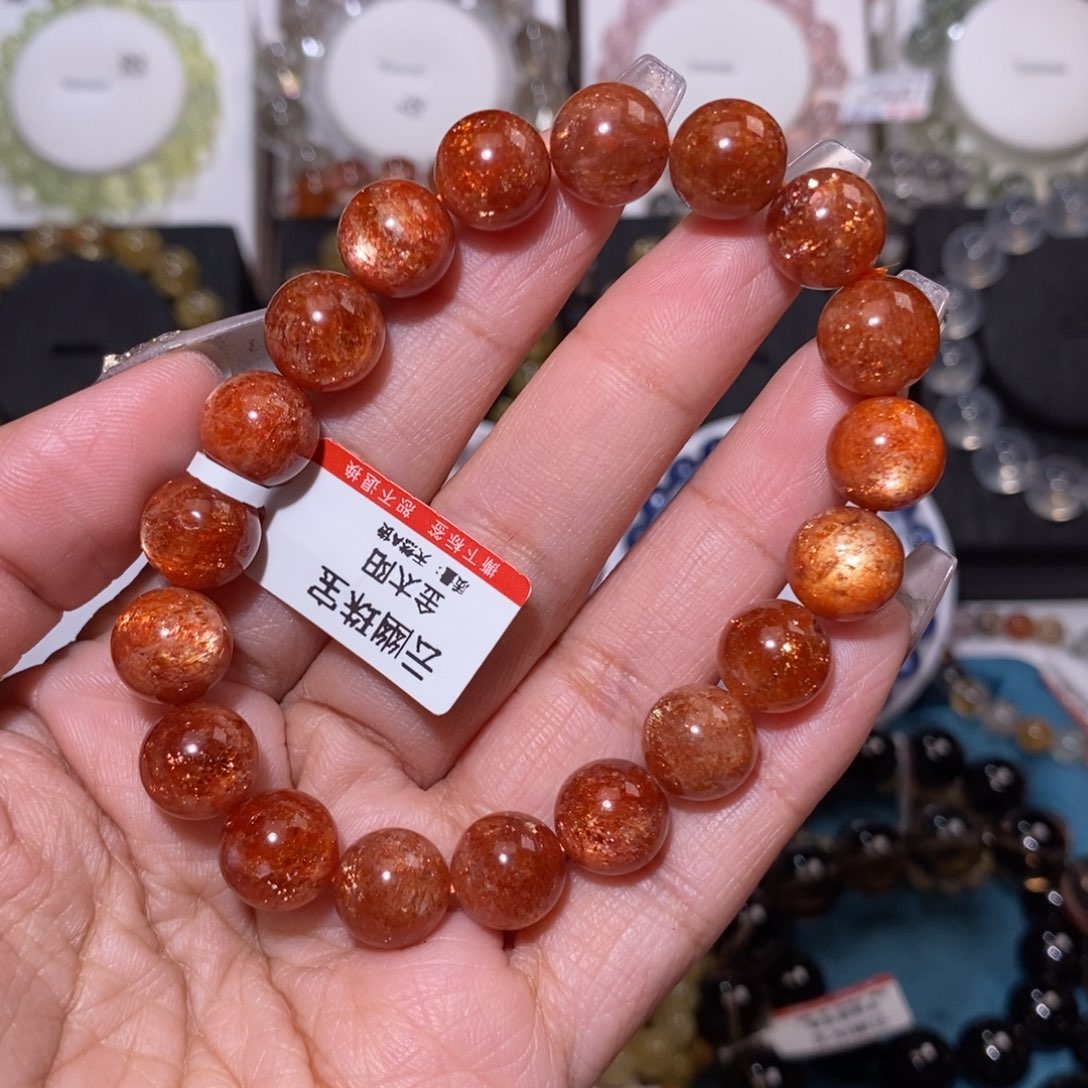 【闪购商品】月光石手串未镶嵌金太阳10m