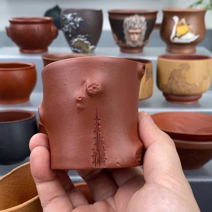 紫砂茶杯宜兴紫砂主人杯