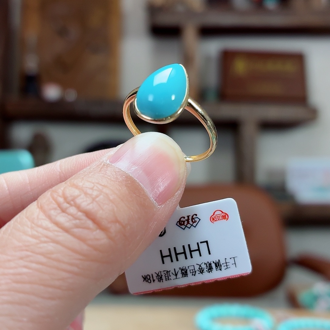 18K金镶嵌绿松石珠宝奇石