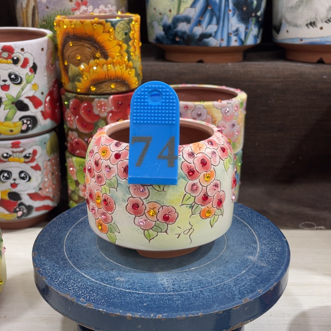 红陶多肉花盆顶冠