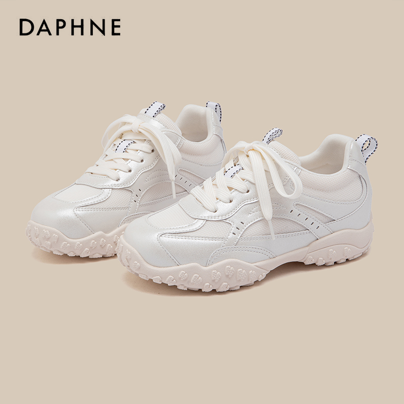 Daphne/达芙妮6cm跟高小个子定制内增高夏季厚底网面透气德训鞋女