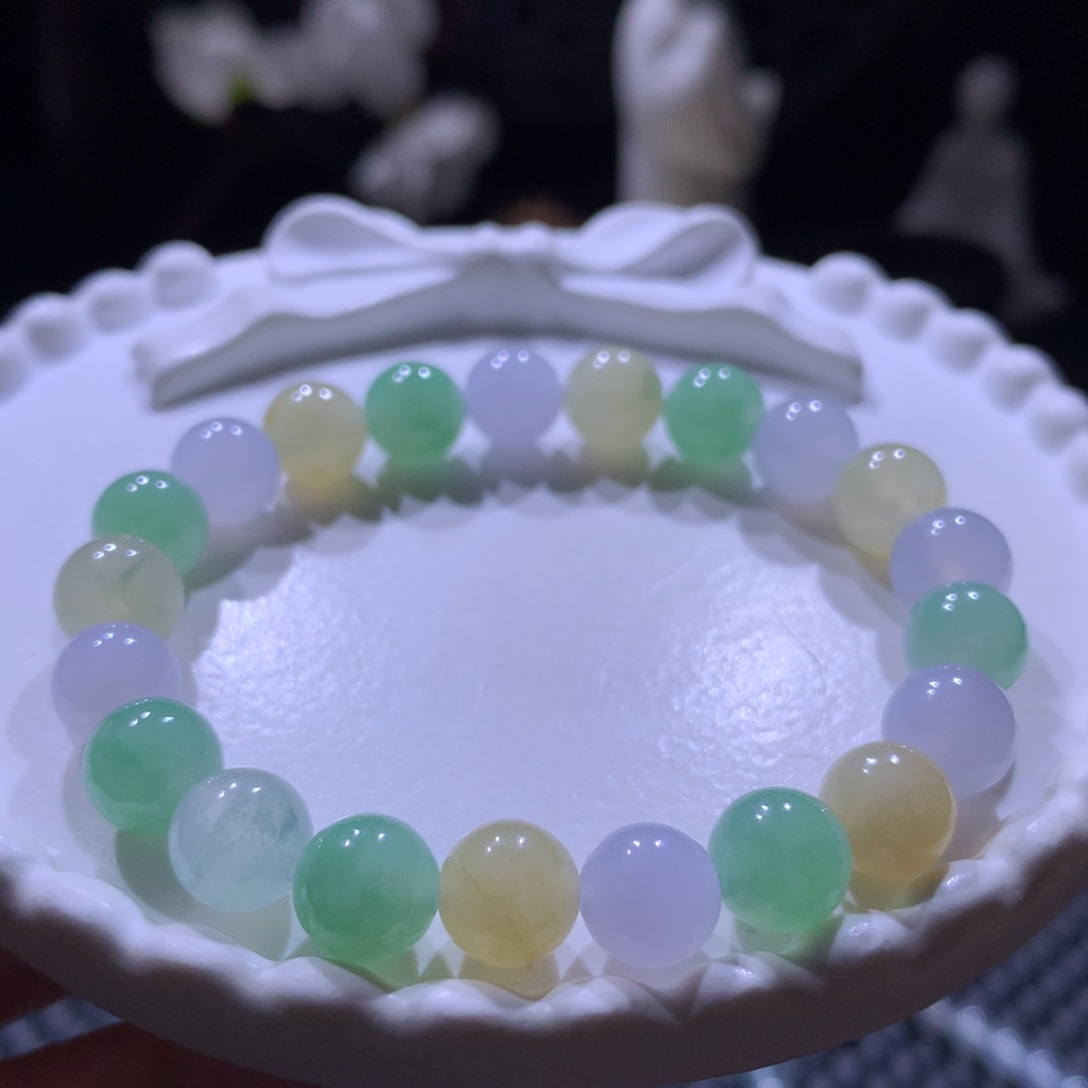 翡翠手链未镶嵌多宝手串