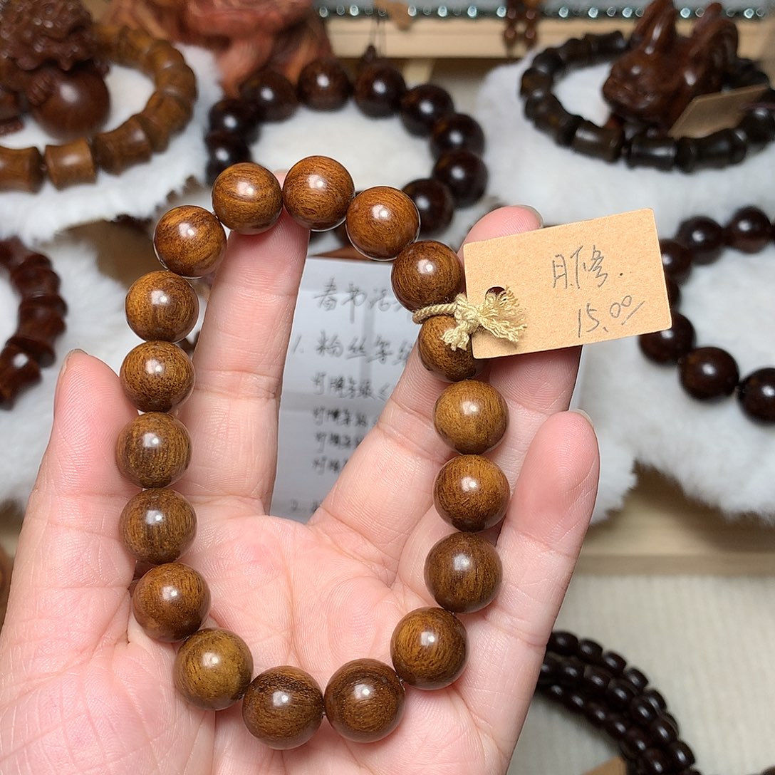 贡木手串/手链月*巴布亚贡木1.2圆珠18颗