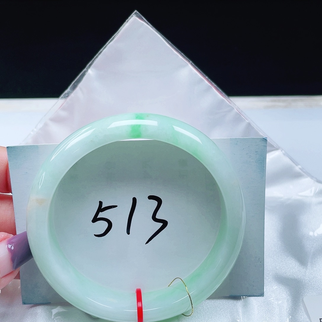 翡翠未镶嵌手镯缅甸翡翠59+