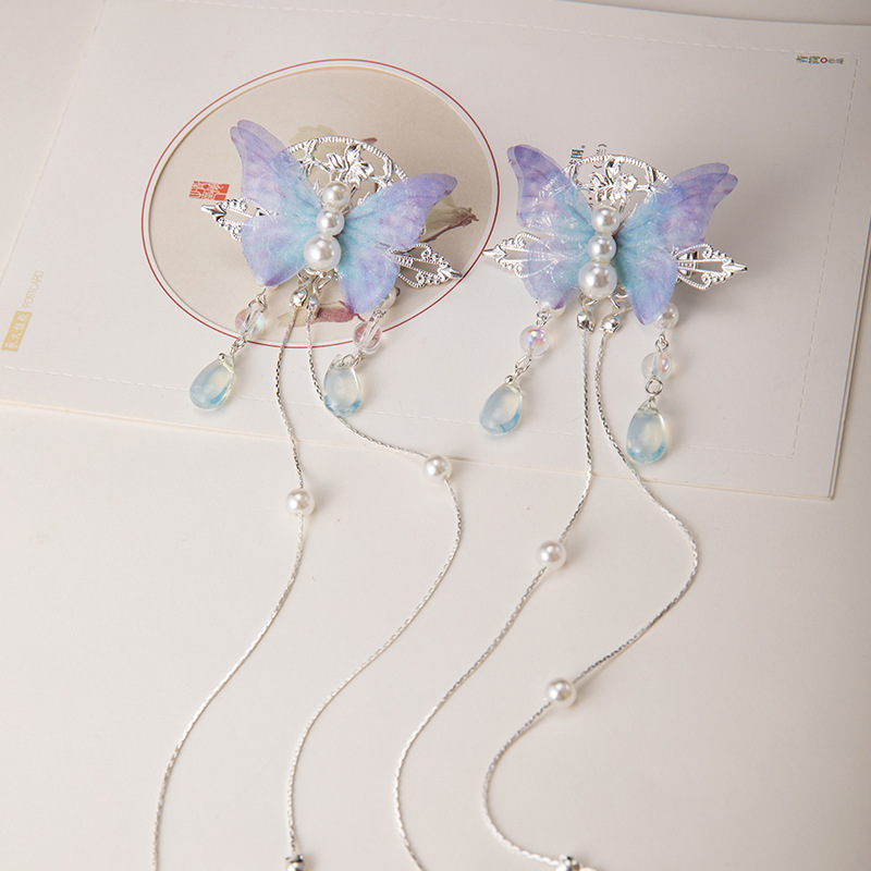 古风汉服发饰流苏发夹发簪仙气步摇头饰