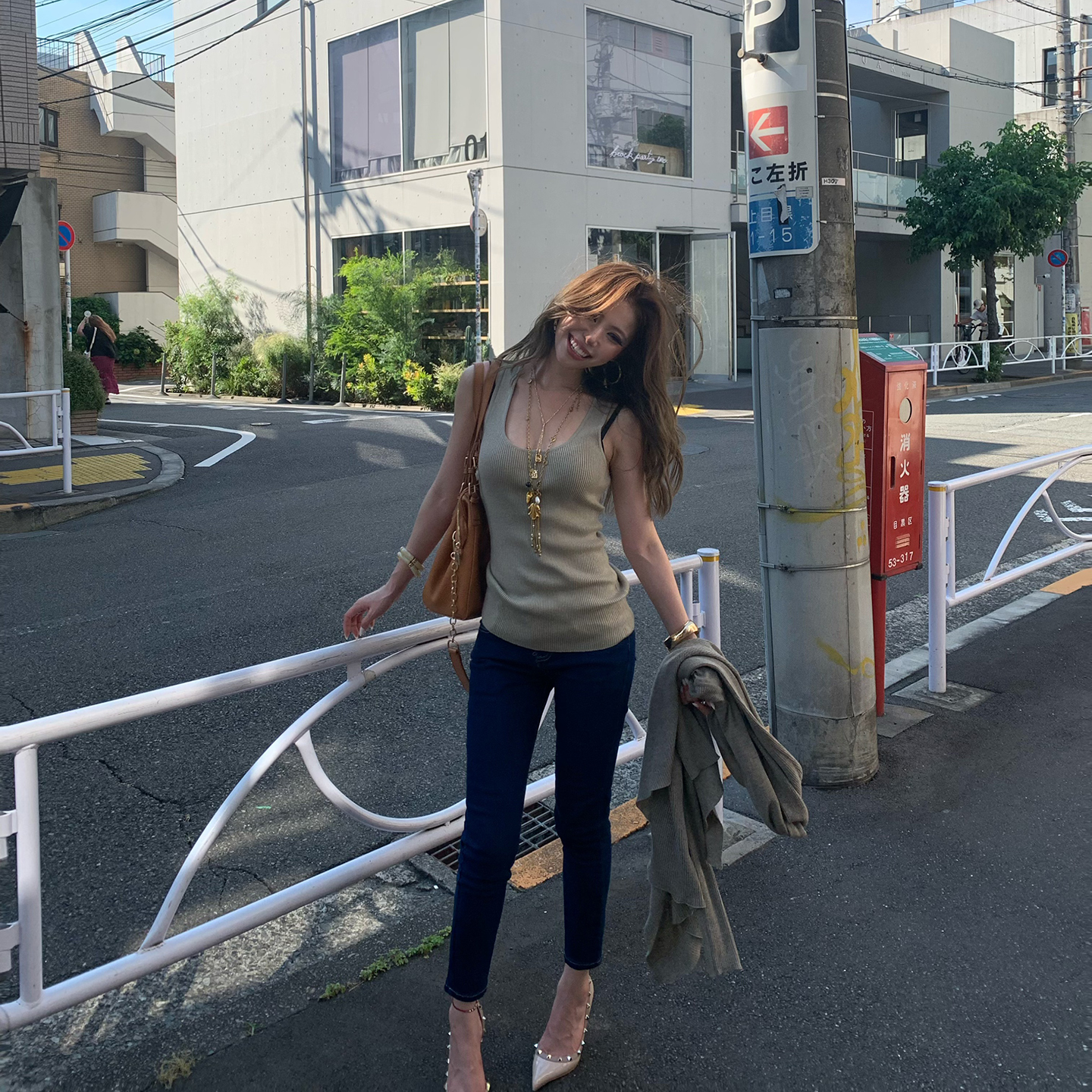 Lekii 通勤古早风方领针织吊带背心日系百搭修身上衣KXO10045