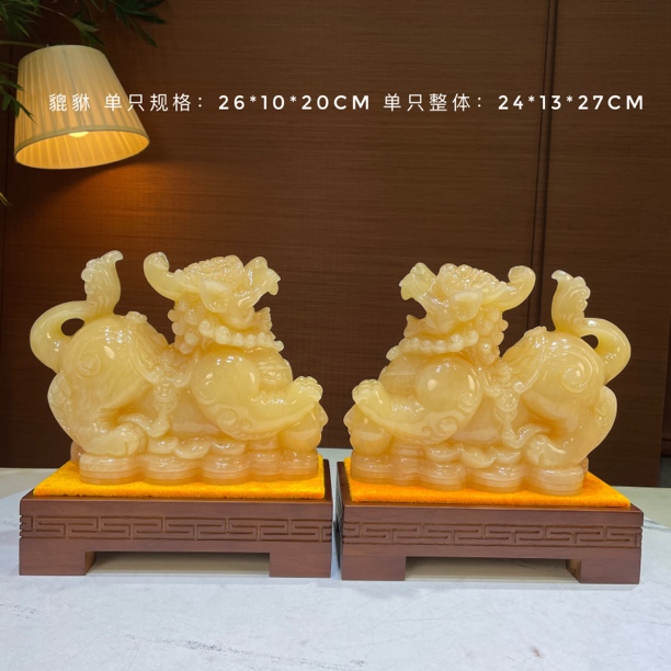 手工雕刻貔貅摆件新居乔迁公司开业装饰礼品