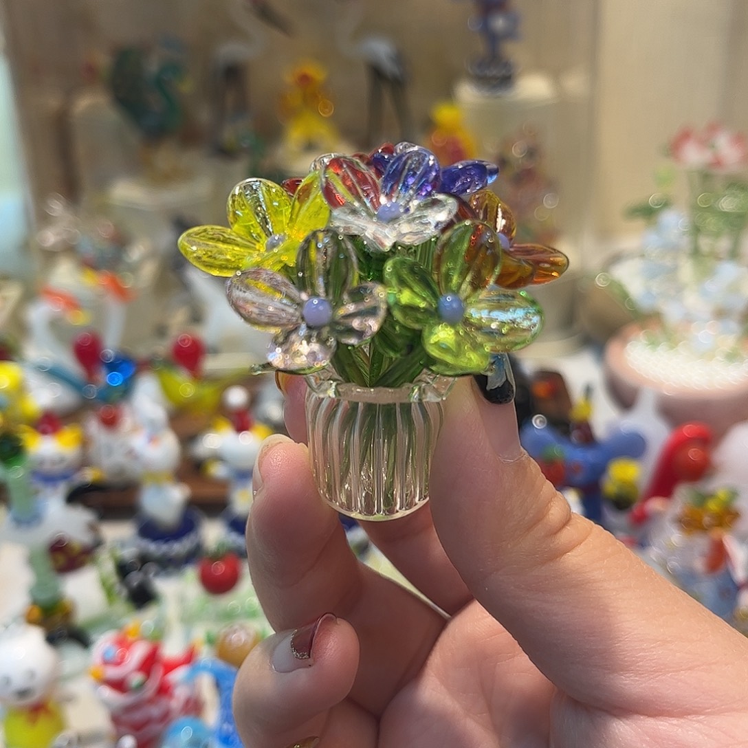 琉璃手工艺品小野花