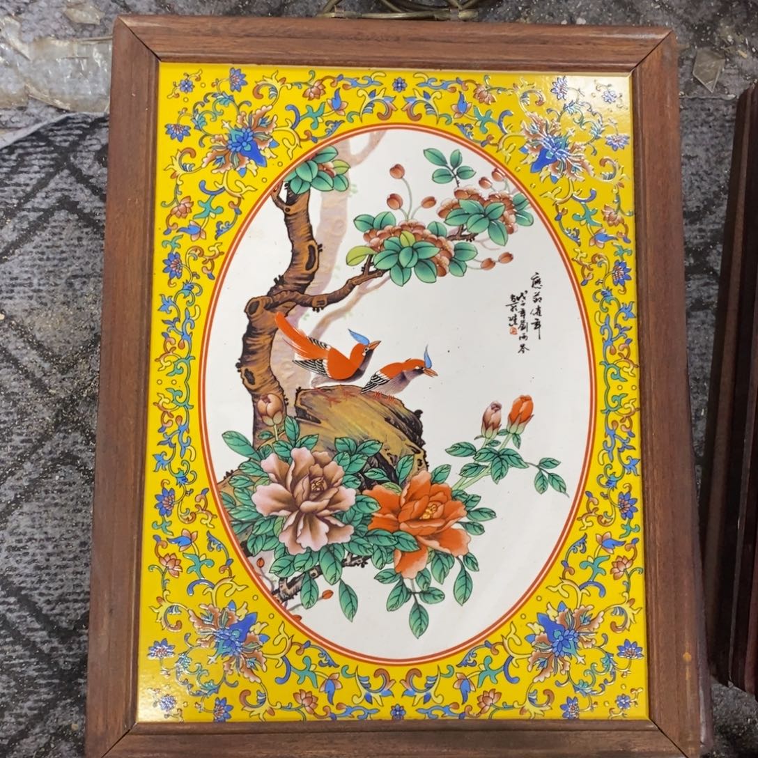 瓷片景德镇瓷板画柴窑烧制