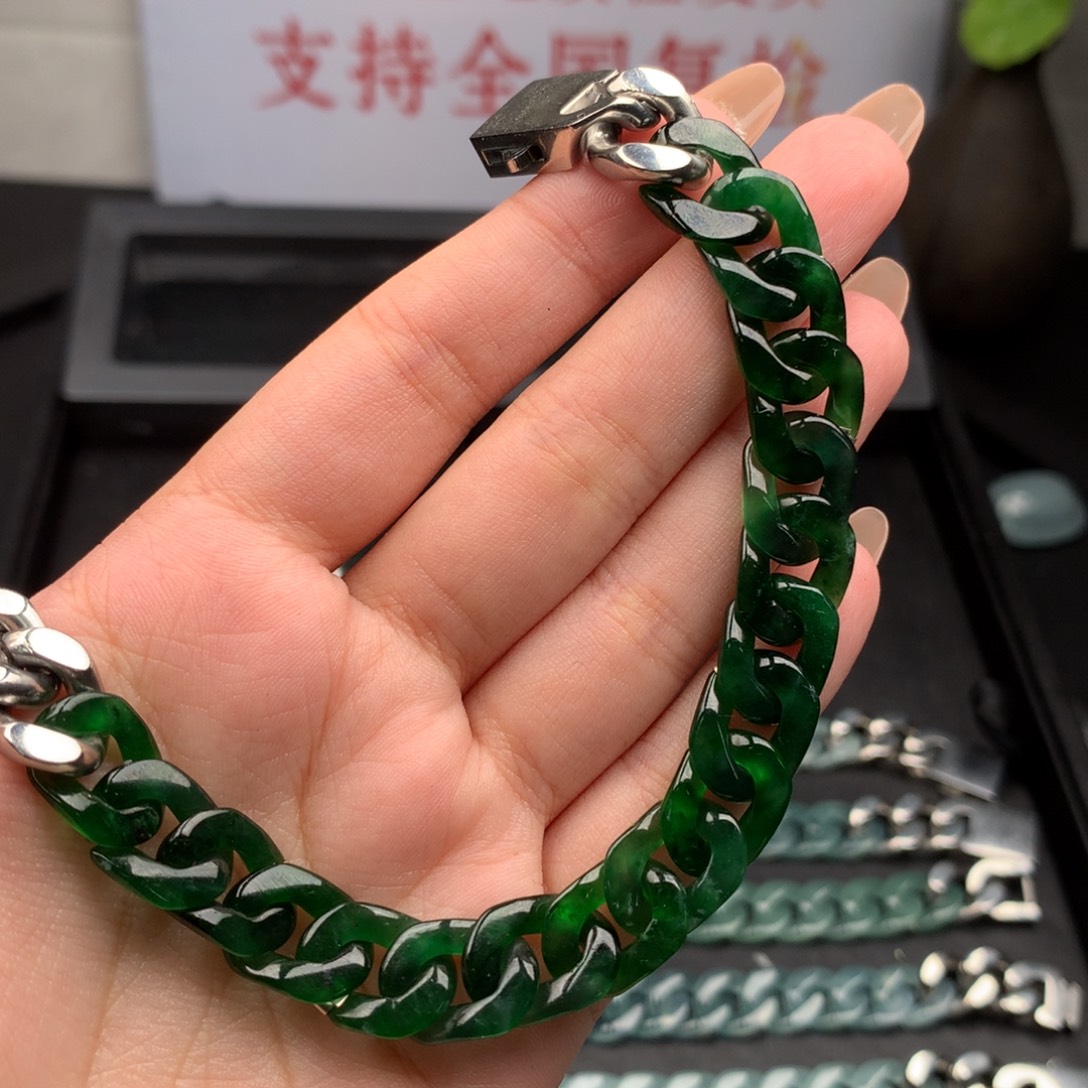 四***月翡翠未镶嵌手链0001