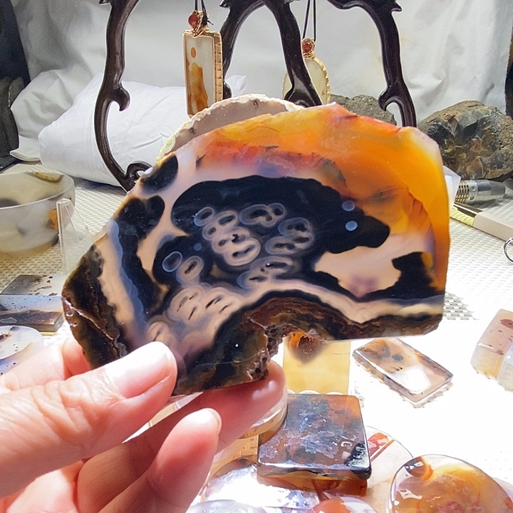 财***多玛瑙/玉髓未镶嵌颈饰