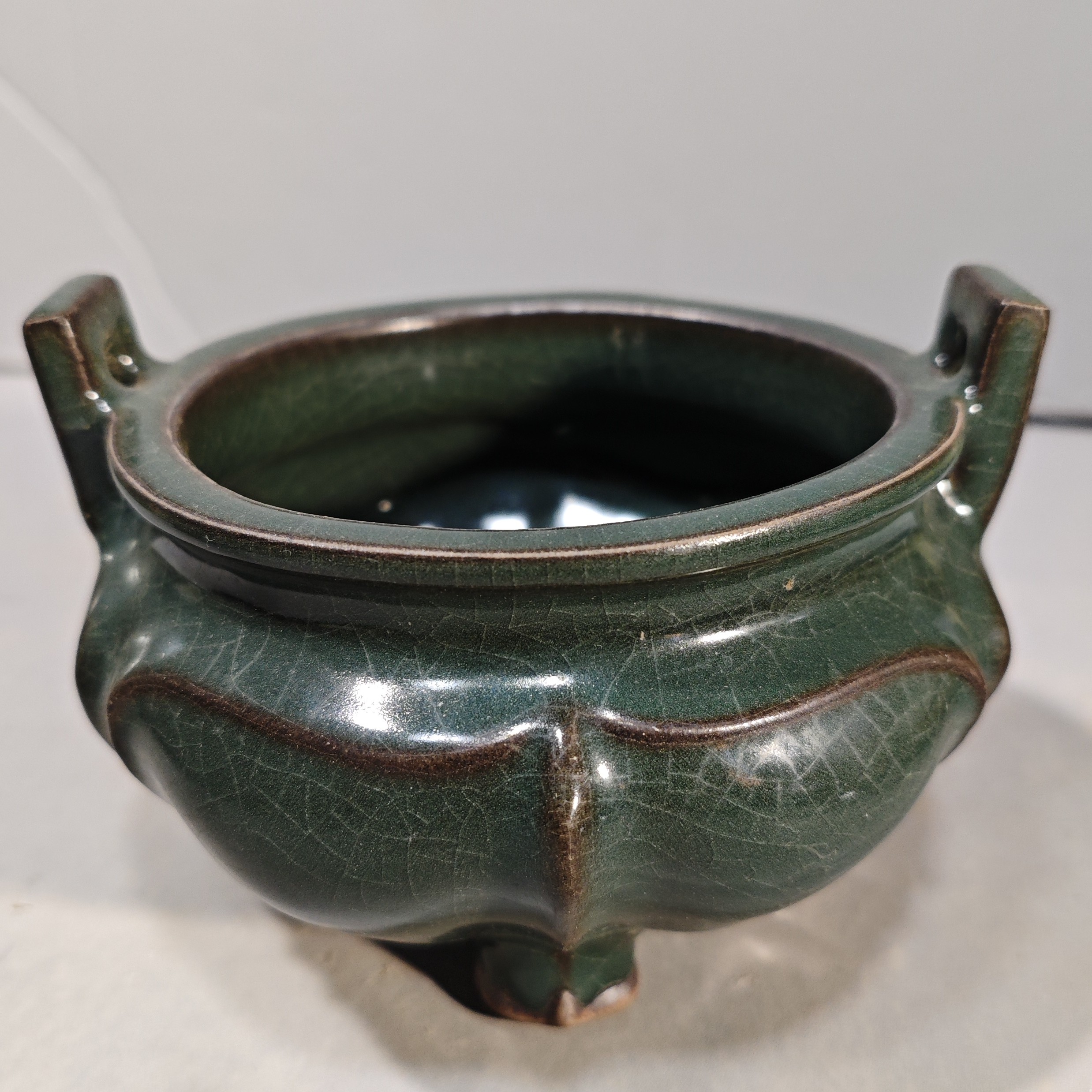 纯手工鎏金陶瓷创意家用冰裂纹粗陶主人杯青瓷精美复古