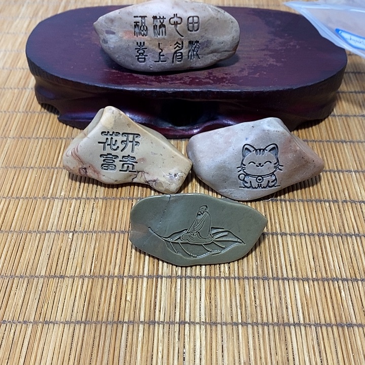 仙***女原石雕刻工工艺品手把摆件