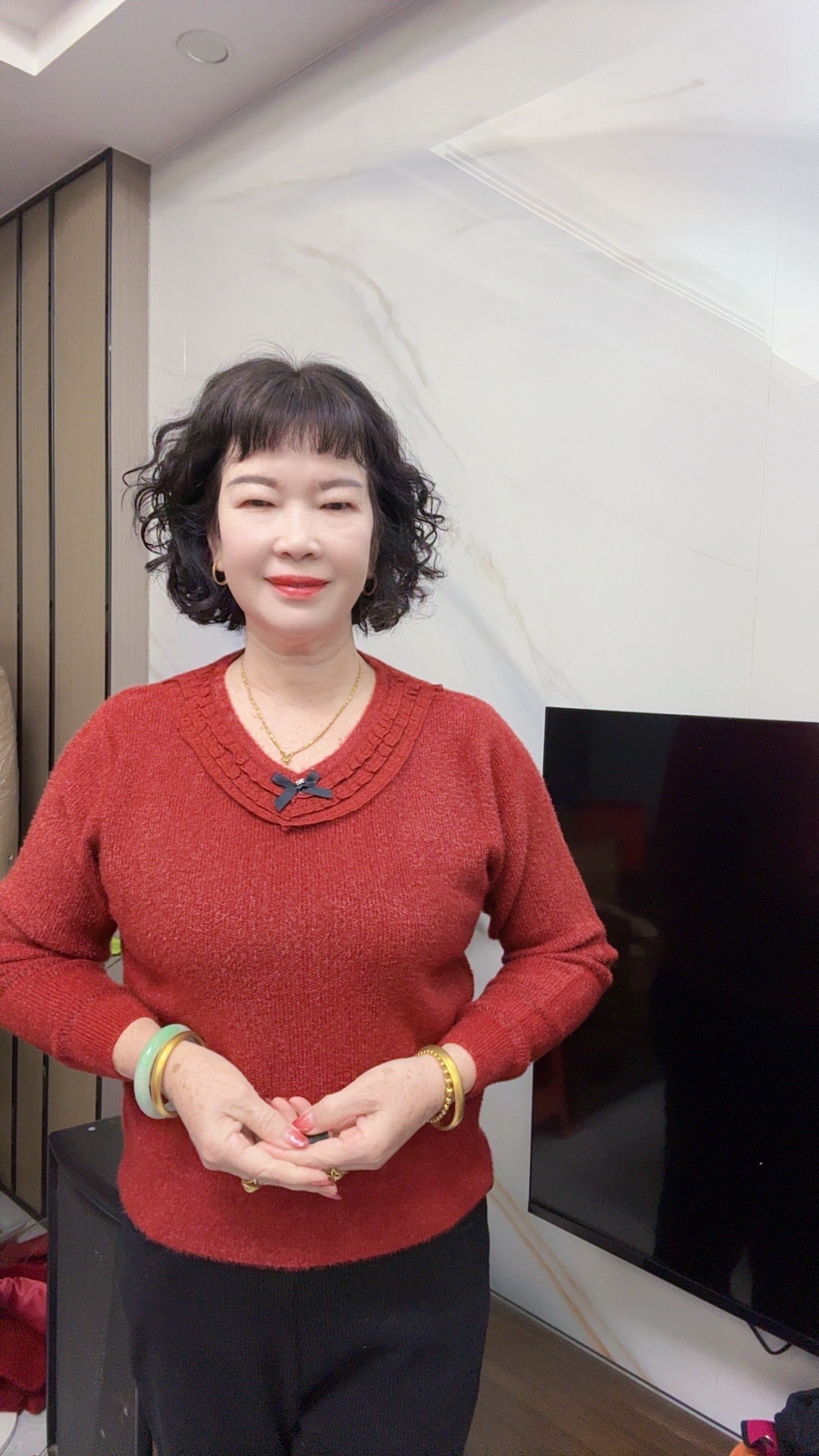 冬季妈妈装加厚毛衣