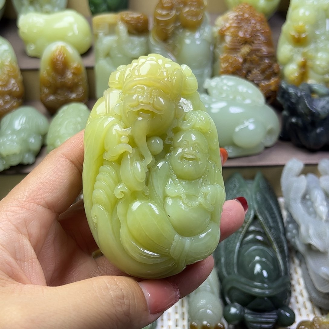 和田玉未镶嵌挂件雪**H