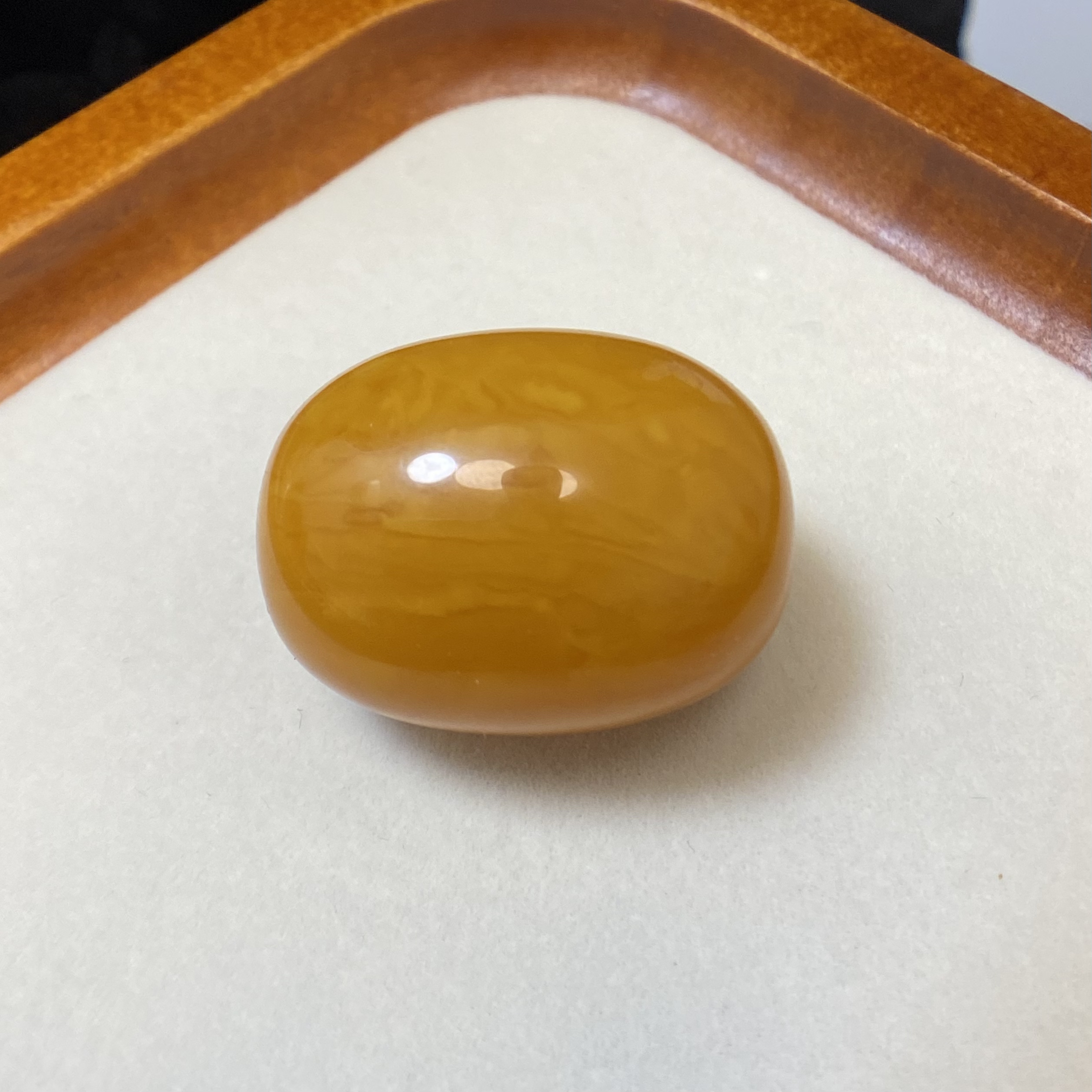 『顺亿天然蜜蜡』老花蜡枣珠尺寸20.3×26.4mm文玩配珠配饰