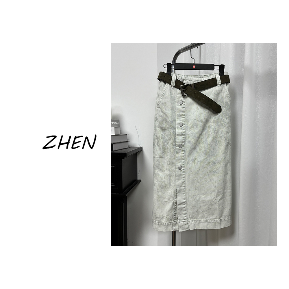 【ZHEN】Y0192 2025新款半裙显瘦遮肉小众设计款
