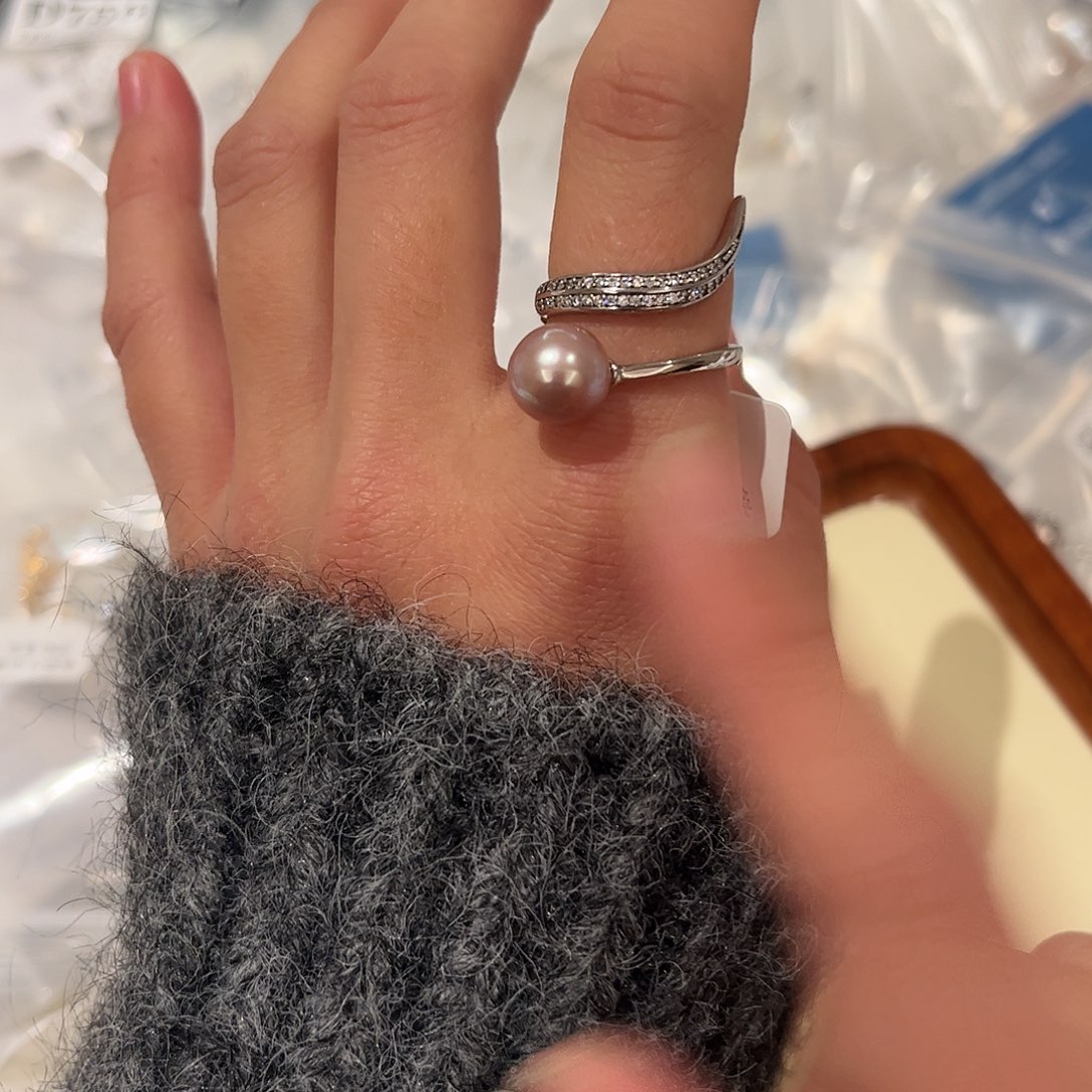 淡水珍珠耳饰银S925镶嵌