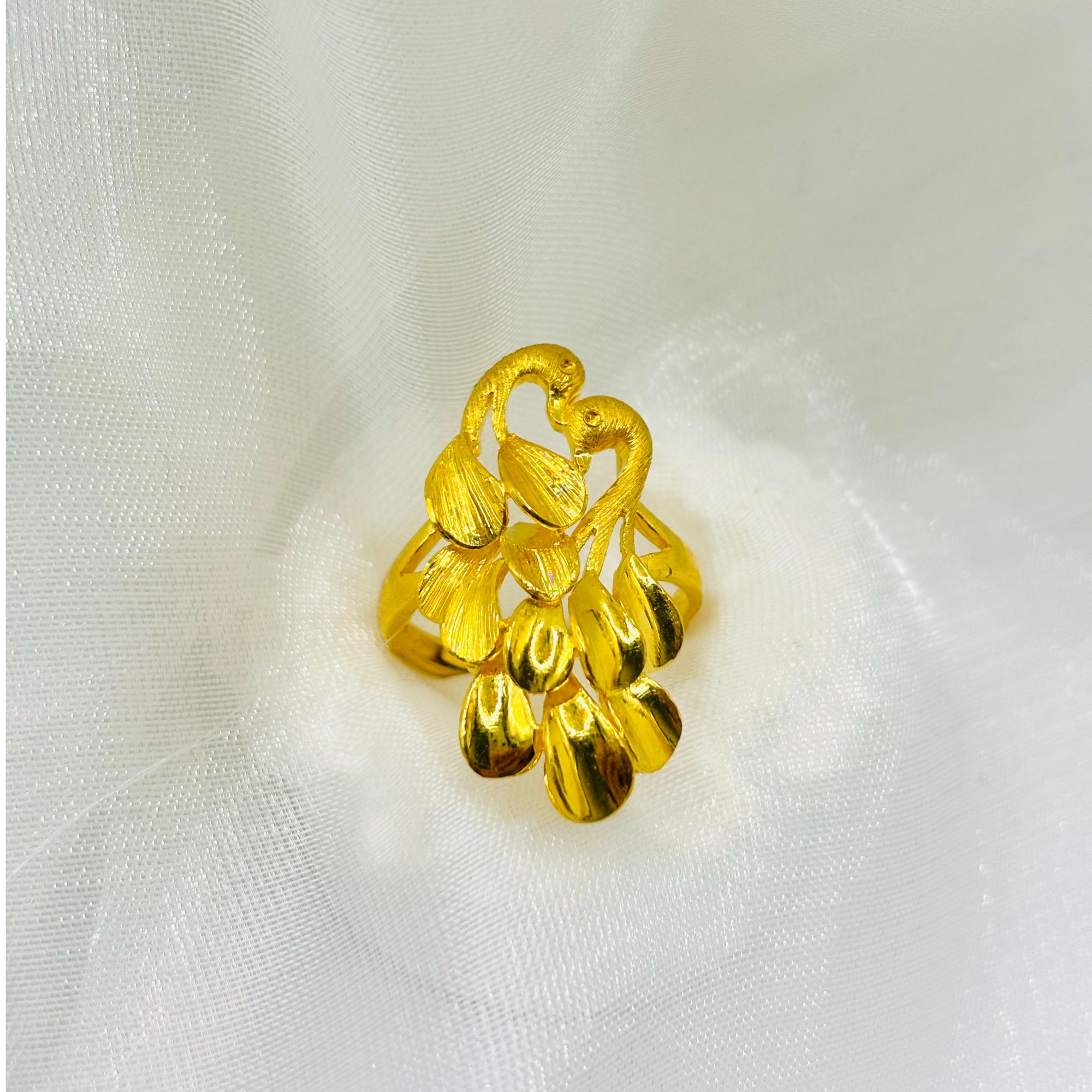 SUNFEEL/赛菲尔[一店]足金999黄金孔雀开屏黄金精致大气开口戒