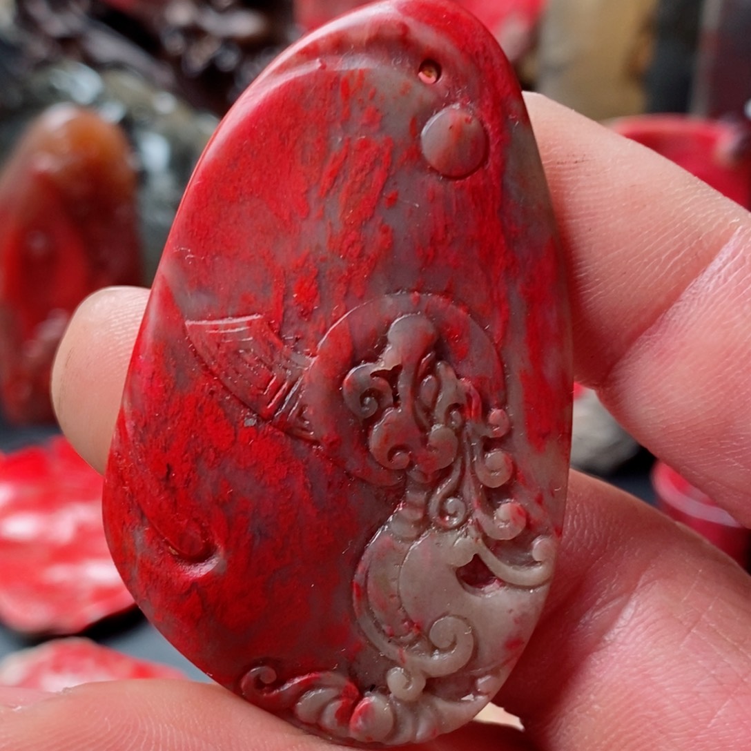 昌化鸡血石昌化鸡血石挂件