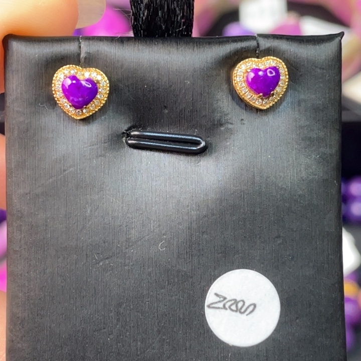 苏纪石（舒俱来）耳饰18K金镶嵌