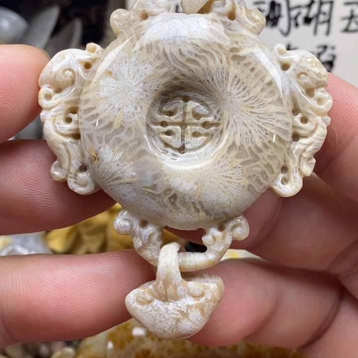 硅化珊瑚（珊瑚玉）未镶嵌颈饰