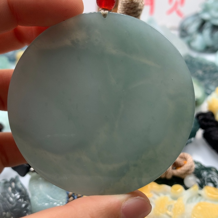 翡翠颈饰未镶嵌保真天然A货翡翠