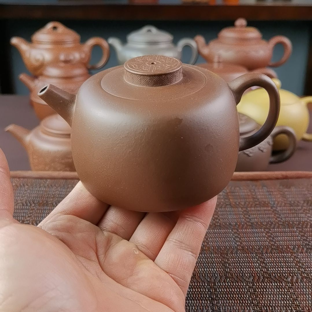 紫砂茶壶紫泥常乐巨轮280CC