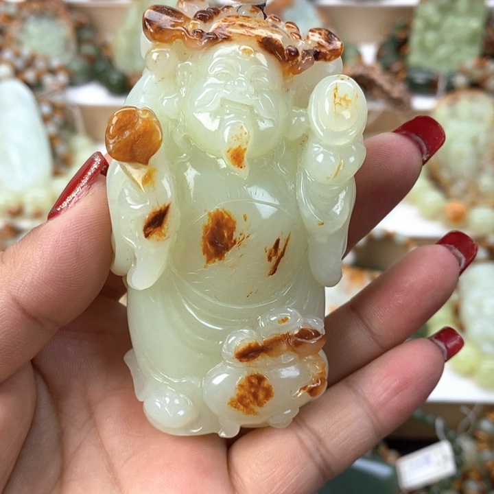 【闪购商品】透闪石质玉把件未镶嵌