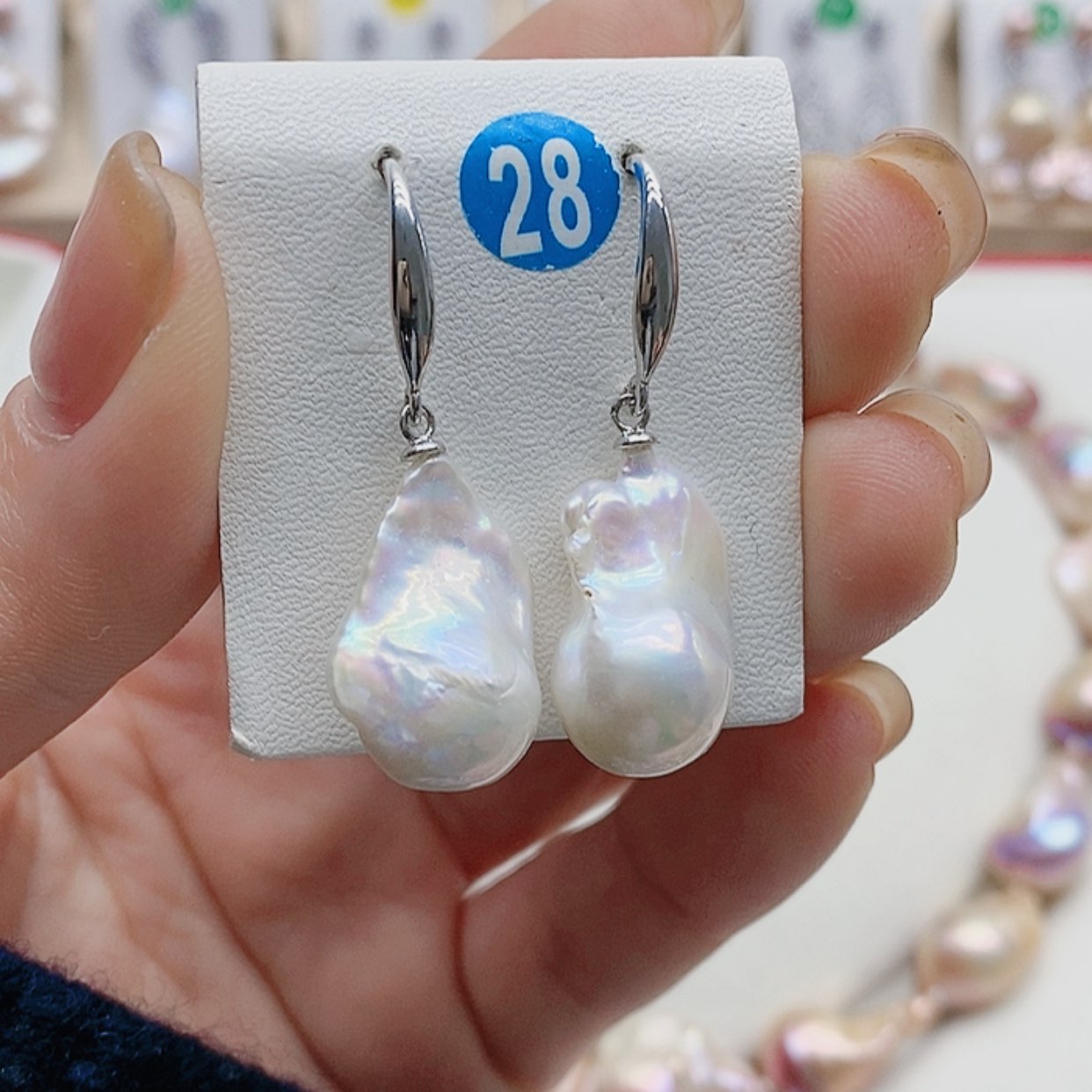 【闪购商品】淡水珍珠耳饰银S925镶嵌