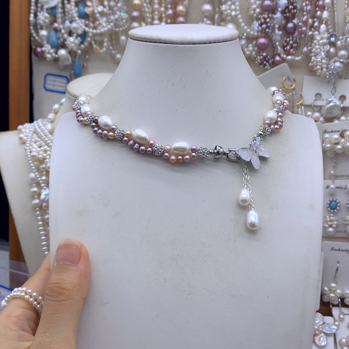 爱***头合金淡水珍珠项链耳饰