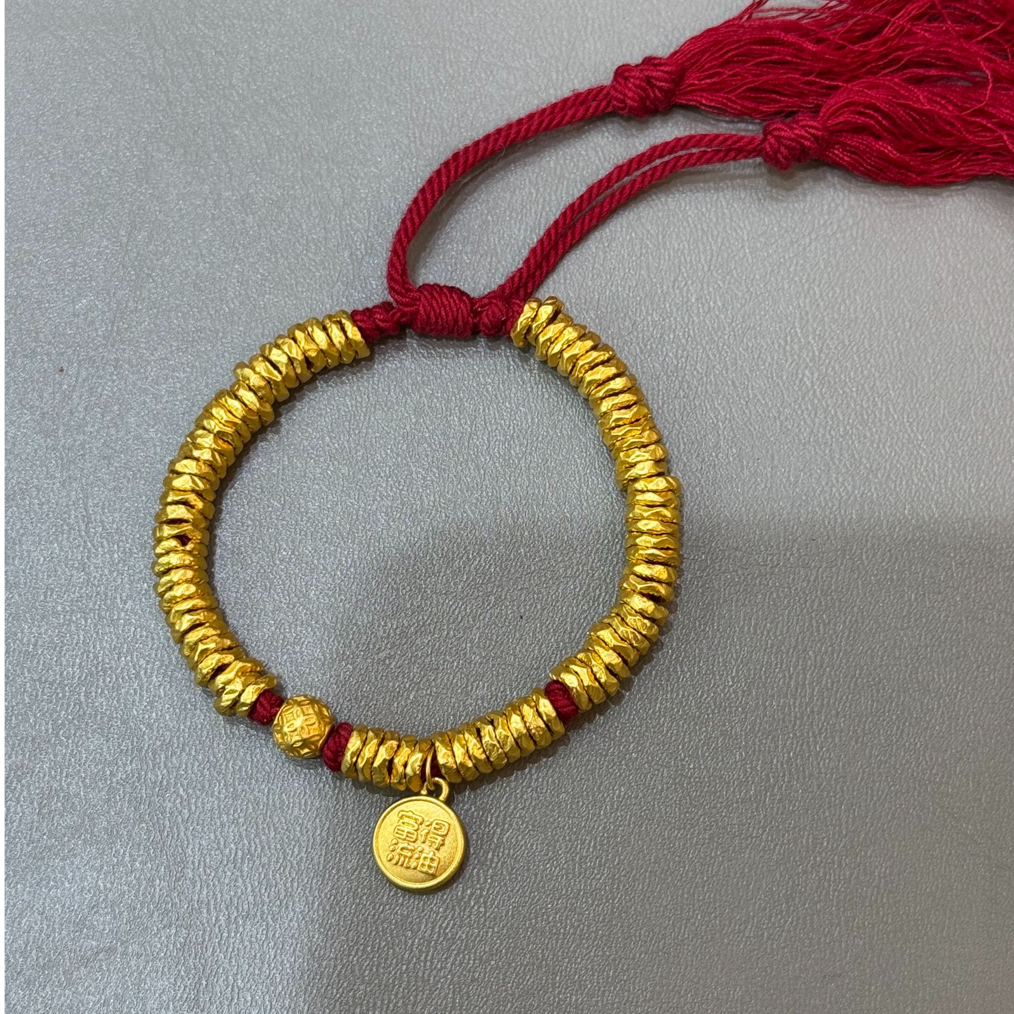 【X甄芝系列】足金 富有素金盘缠 4.98