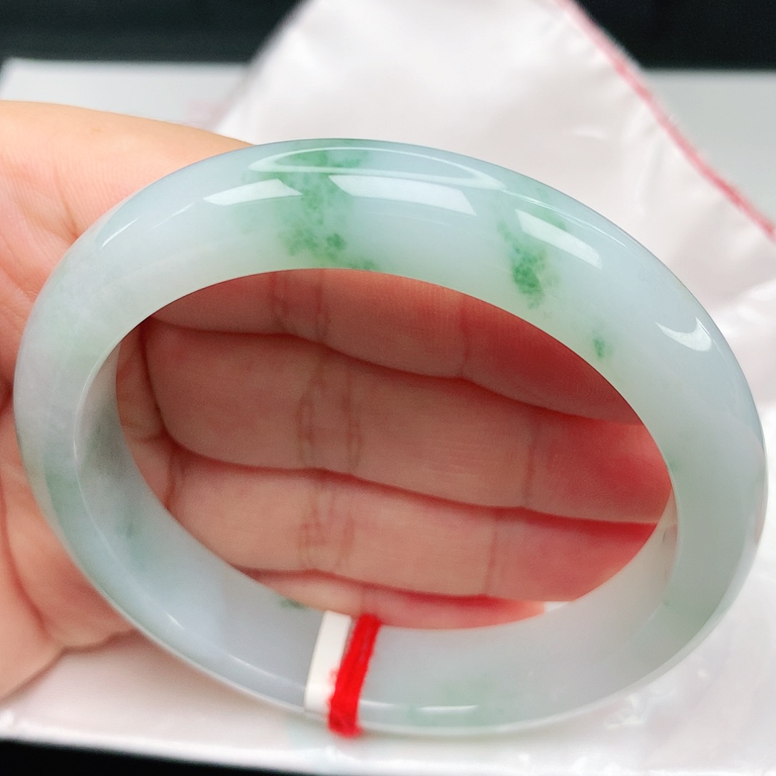 未镶嵌手镯翡翠6冰胶飘花