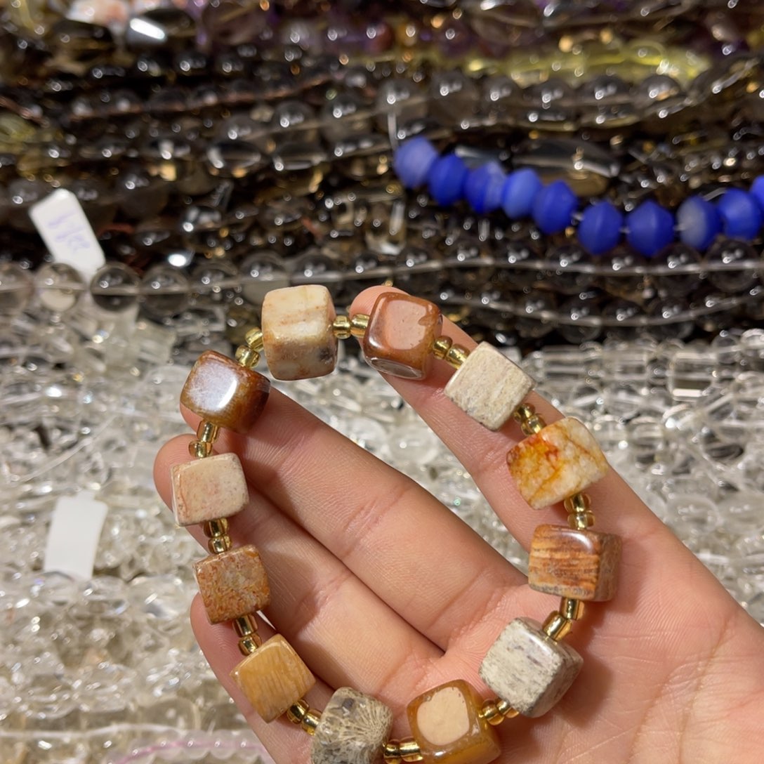 玛瑙/玉髓散珠珊姑娘方糖