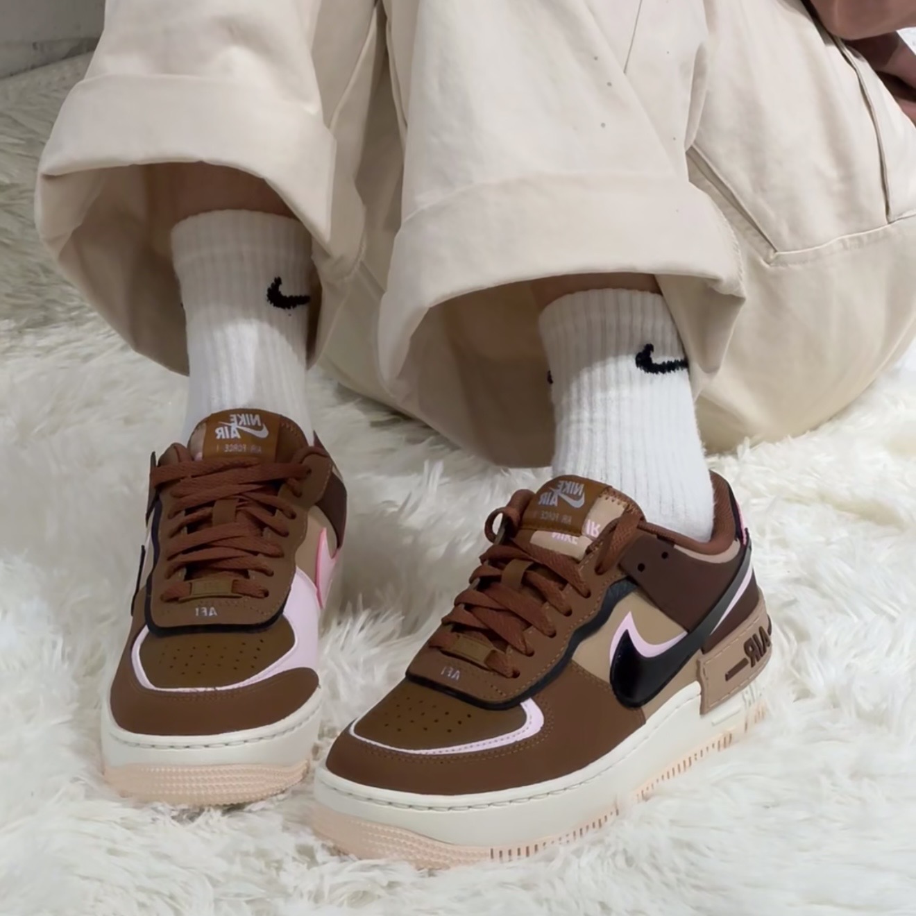 NIKE/耐克Air Force 1 Shadow舒适百搭低帮板鞋 DZ1847-200