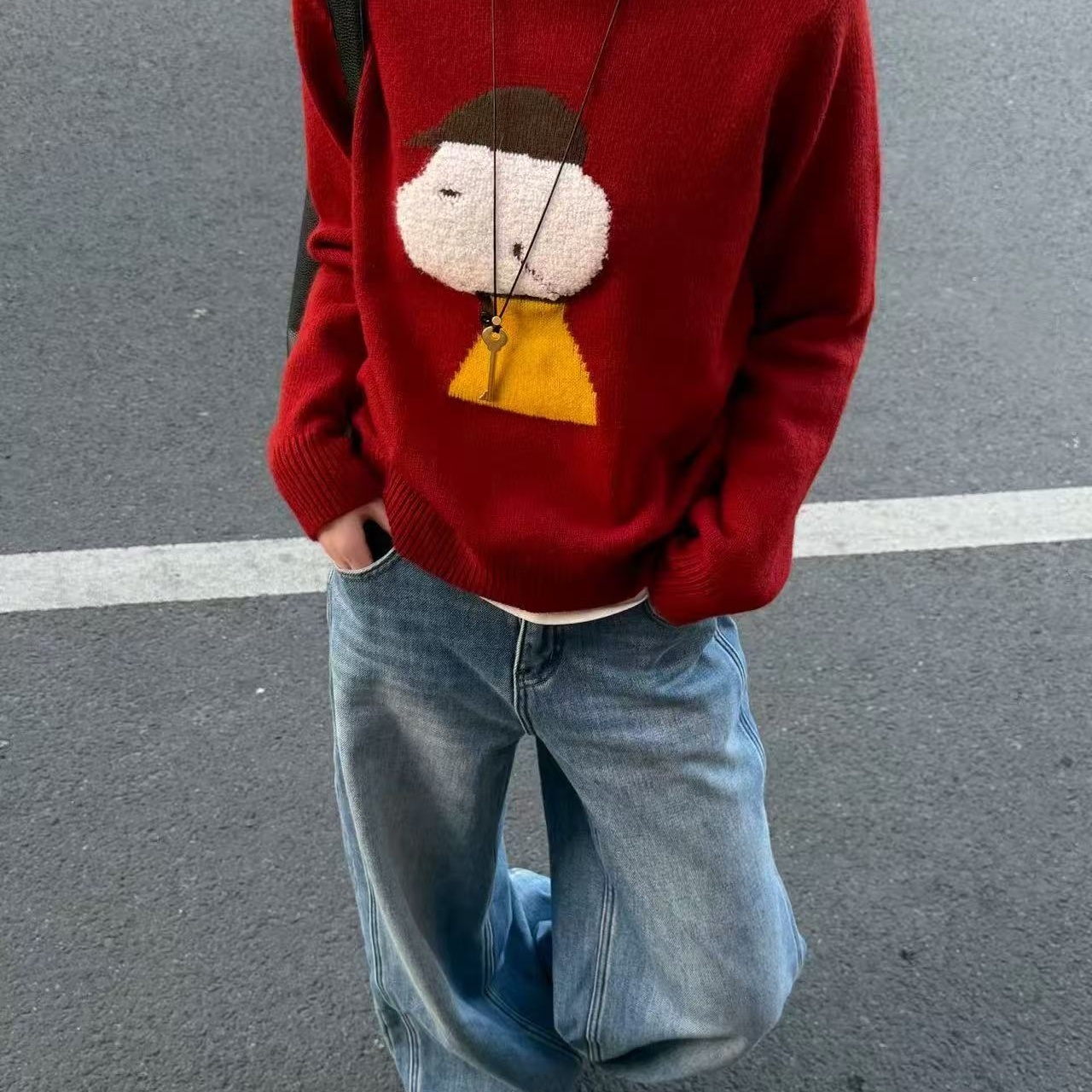 WYFS立体小狗狗针针织衫上衣