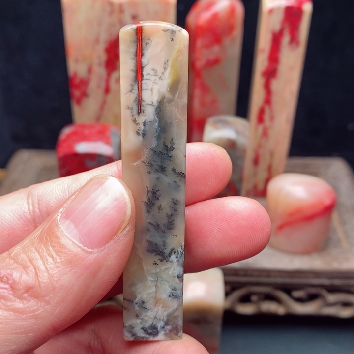 鸡血石@*鸡血石精品印章