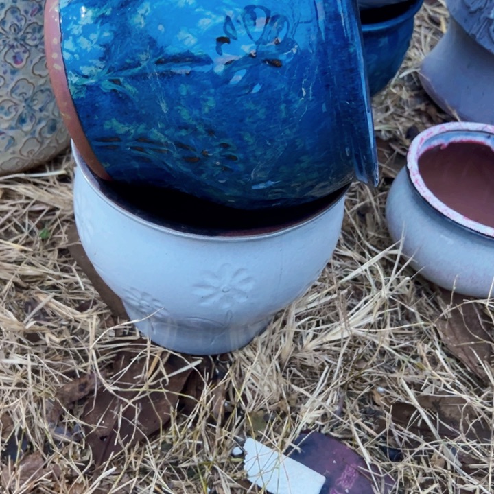 紫砂花盆高度20口20             