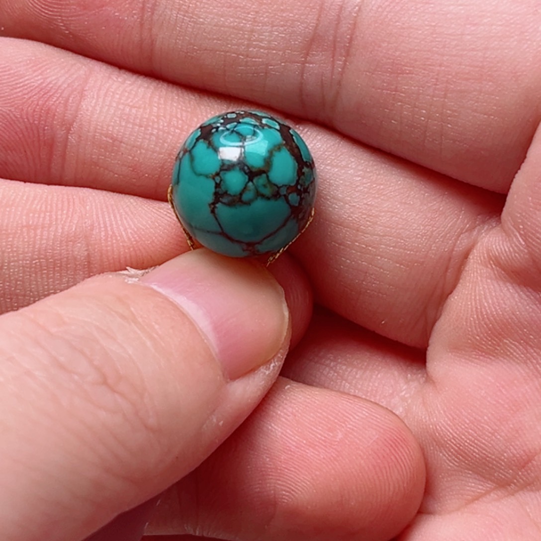 绿松石圆珠14.2未镶嵌