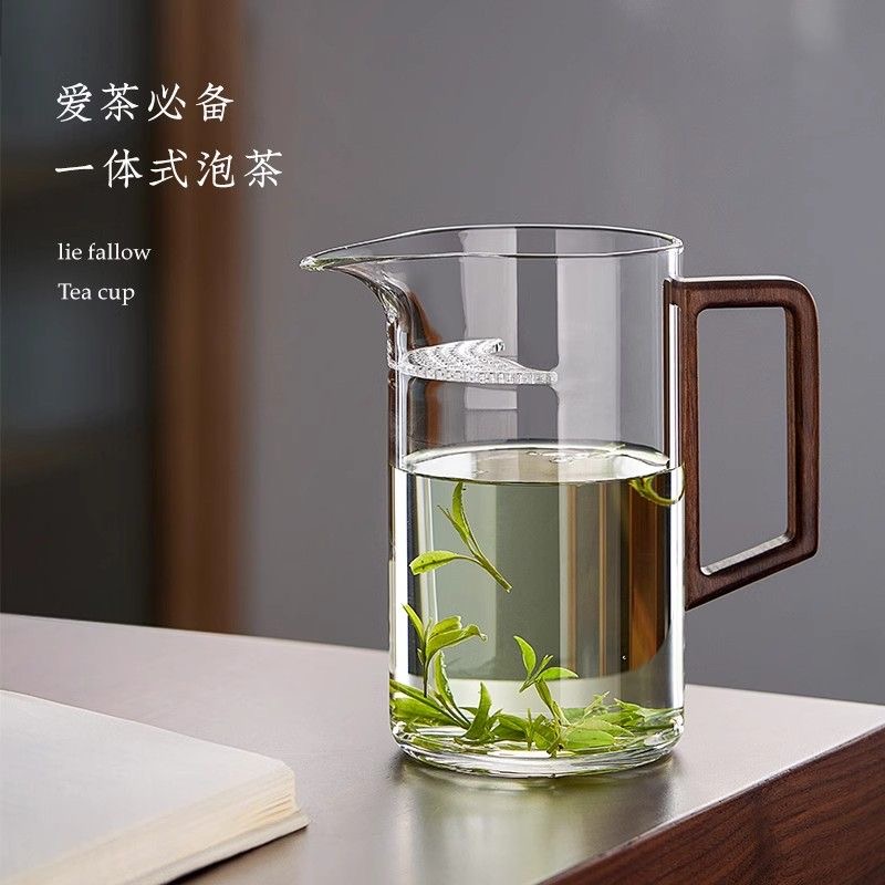 玻璃杯过滤中国风耐热玻璃防爆家用泡茶手柄款大容量