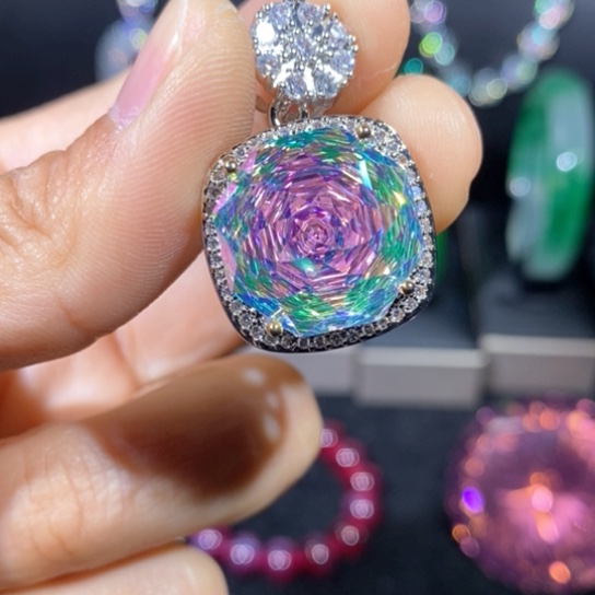 戒指银S925镶嵌红宝石