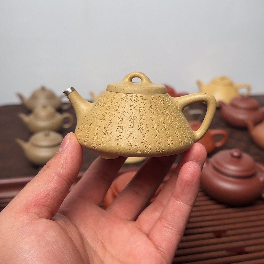 茶壶紫砂微瑕包银嘴100cc绿泥子冶