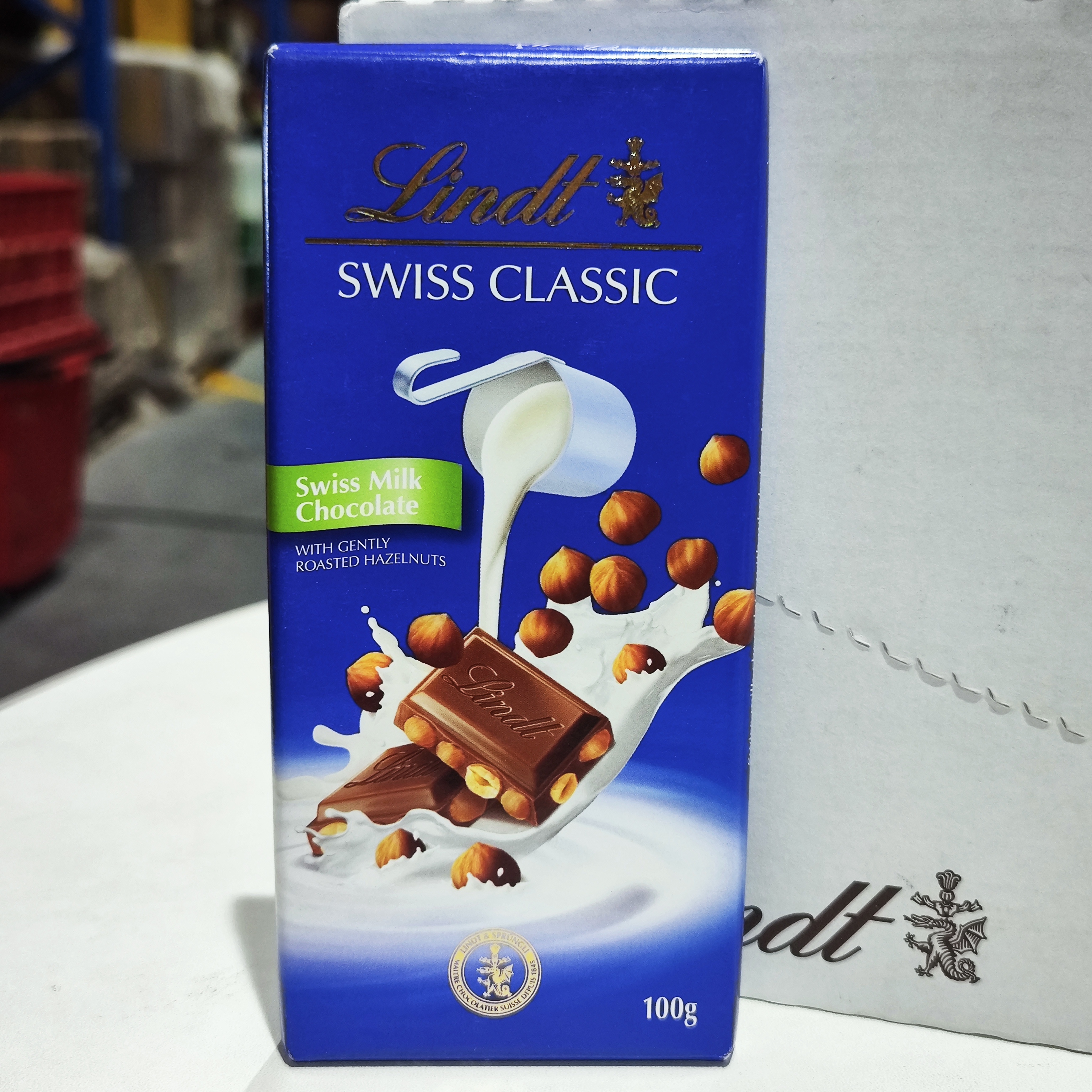 【2026-4-8到期】瑞士莲经典排块俄罗斯风味整颗大榛仁黑巧克力