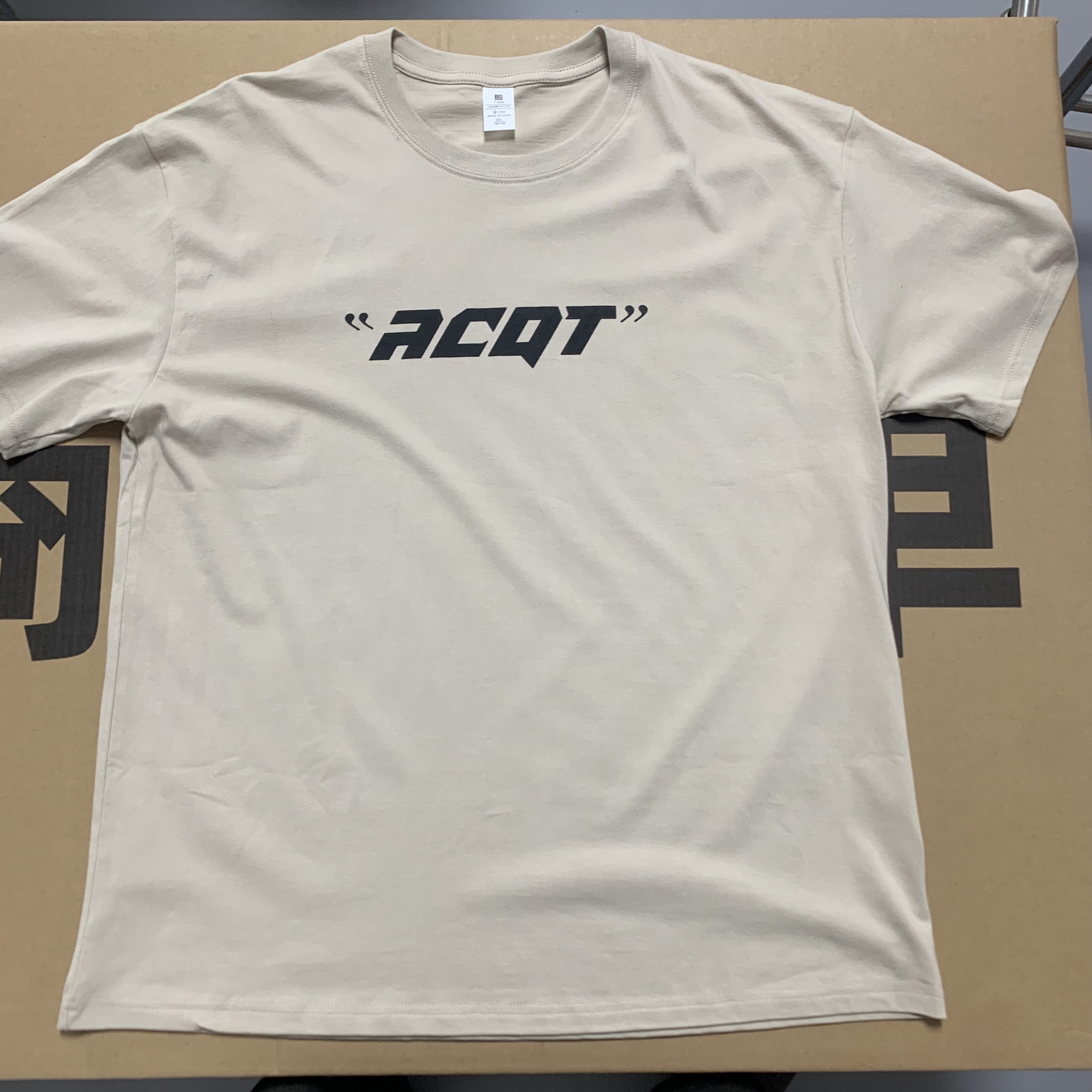 卡其【纯棉短袖】新款时尚印花短袖夏季男女同款纯棉重磅T恤A74