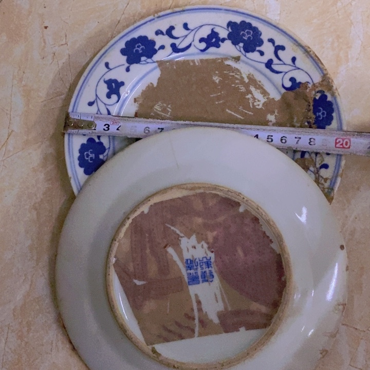 摆件2个20厘米芙蓉花平盘